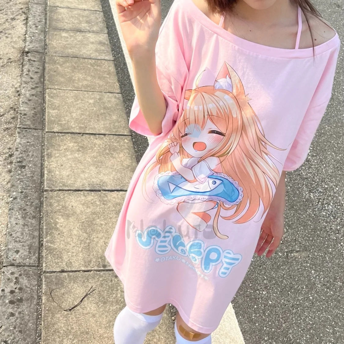 Slash Neck Shirts for Women Japanese Tshirts Oversized Tops Clothes for Teens Short Sleeve Anime Tees Casual Chic Summer T Shirt