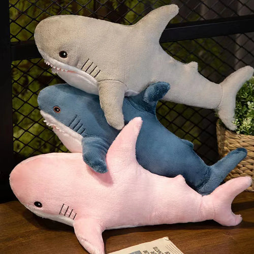 Load image into Gallery viewer, 1pc 45/60CM Kawaii Multicolour Plush Shark Plush Toys Cartoon Animal Shark Doll Lovely Birthday Gift for Kids Boys
