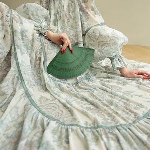 Load image into Gallery viewer, Hit Color Loose Dresses For Women O Neck Long Sleeve High Waist Temperament Long Dress Female Fashion Style Clothes
