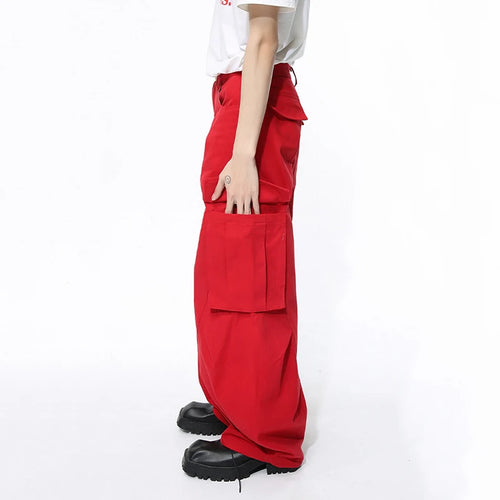 Load image into Gallery viewer, Men&#39;s Wear New Stylish Overalls High Street Oversize Wide Leg Workwear Pants Solid Color Fashion Pocket Trouser 9C5103
