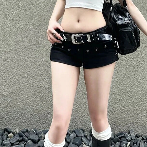 Load image into Gallery viewer, Korean Shorts for Women Slim Fit Low-waisted Fashion Sexy Summer Casual Y2k Shorts Women&#39;s Clothing Pantalones Cortos De Mujer
