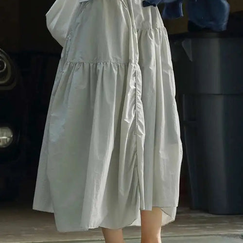 Load image into Gallery viewer, High Elastic Waist pink Color Irregular Pleated A-line Half-body Skirt Women Fashion Tide New Spring Autumn 2025 1DH5187
