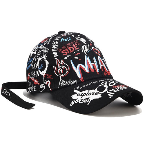 Load image into Gallery viewer, Graffiti Baseball Cap Fashion Personality Curved Summer Trendy Style Men and Women Personality Wild Cap Sun Hat
