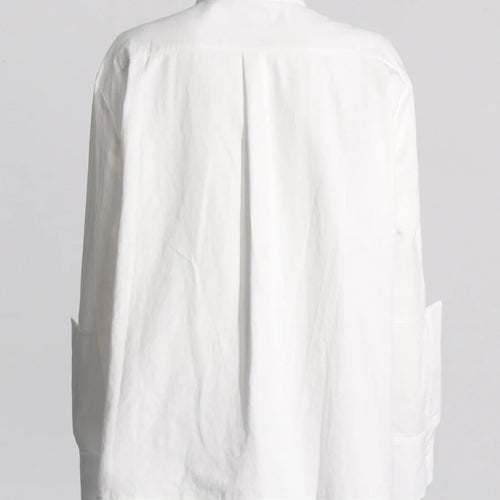 Load image into Gallery viewer, Solid Spliced Single Breasted Basics Shirts for Women Stand Neck Long Sleeves Minimalist Shirt Female Clothing New
