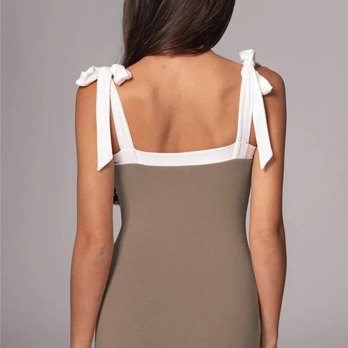 Load image into Gallery viewer, Lace-up Backless Sexy Maxi Dress Women Square Collar Patchwork Sleeveless Bodycon Club Party Sexy Long Dress Elegant
