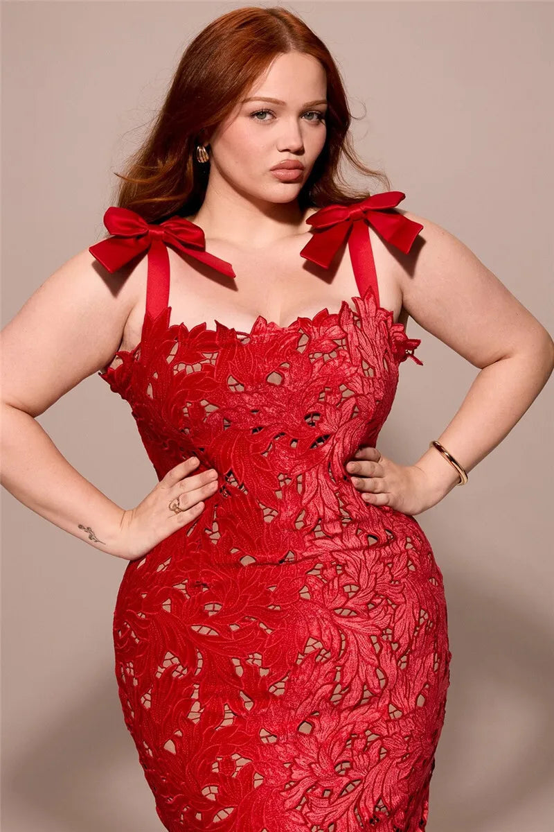 Bows Lace Sexy Maxi Dress For Women Fashion Sleeveless Backless Bodycon New Year's Birthday Club Party Long Dress