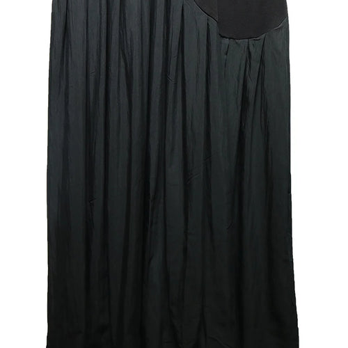 Load image into Gallery viewer, Women Black Irregular Pleated Big Size Midi Dress New Round Neck Short Sleeve Fashion Tide Spring Summer 2025 1DJ0851
