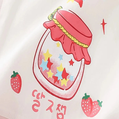 Load image into Gallery viewer, Summer Women Thin Zipper Hooded Jackets Strawberry Print Long Sleeve Harakuju Jacket Sweet Style Female Kawaii Cute Coat
