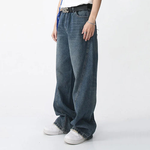 Load image into Gallery viewer, Men&#39;s Pants Spring 2023 New Casual Trousers Jeans Loose Wide Leg Simple Korean Fashion Vintage Pocket Design 9A7043
