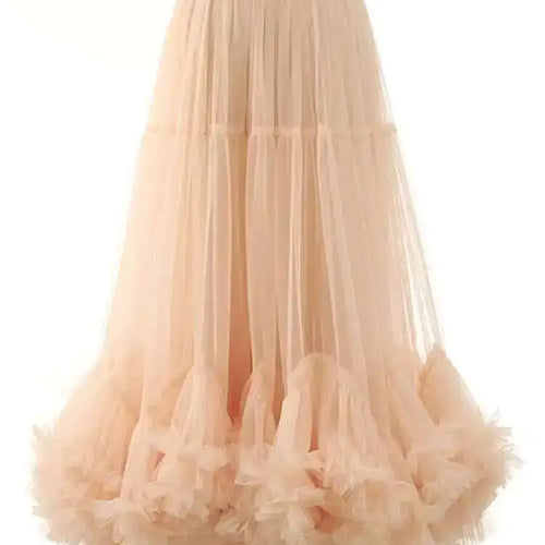 Load image into Gallery viewer, High Elastic Waist Apricot Purple Mesh Shaped Elegant Half-body Skirt Women Fashion Tide New Spring Autumn 2025 1DF8101
