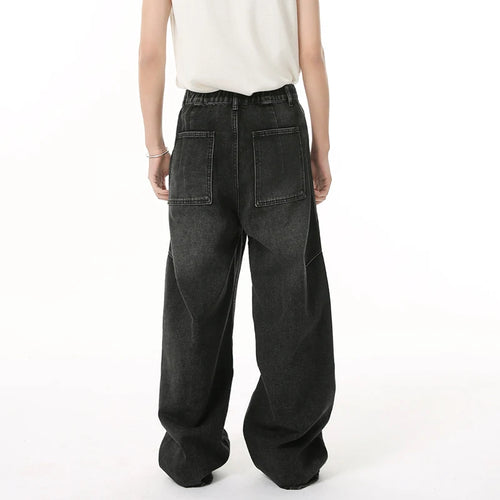 Load image into Gallery viewer, Men's  Jeans New Splicing Deconstruction Straight Wide Leg Gradient Color Trendy Male Denim Pants American Style 9W1845
