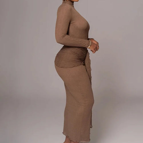 Load image into Gallery viewer, Elegant Long Sleeved Lace Patchwork Bodycon Party Club Evening Dress For Autumn Winter 2025 New Long Dress Slim Vestido
