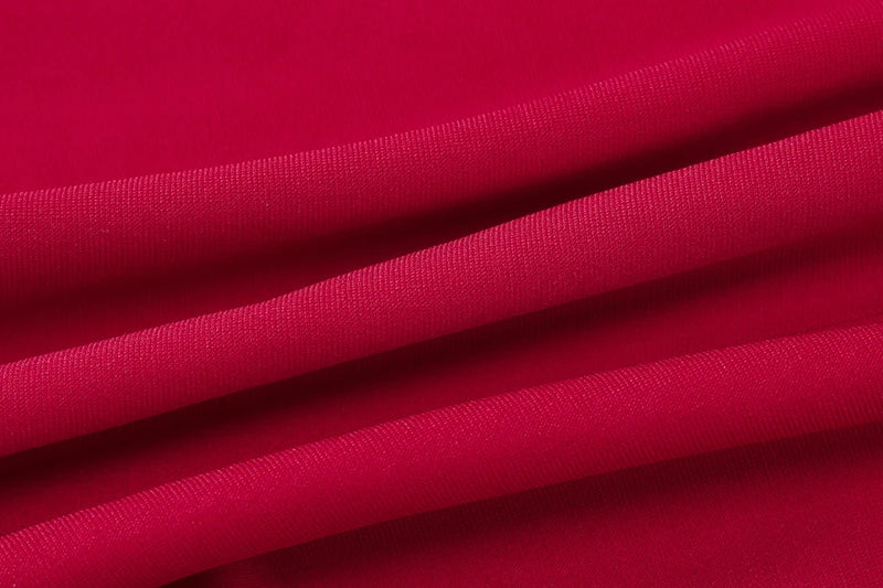 Half High Collar Sleeveless Sexy Mini Dress For Women Fashion Solid Red High Waist A-line Club Pleated Sexy Dress