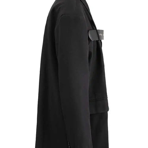 Load image into Gallery viewer, Women Black Leather Buckle Big Size Elegant Blazer New Lapel Long Sleeve Jacket Fashion Tide Spring Autumn 2025 CPG1275
