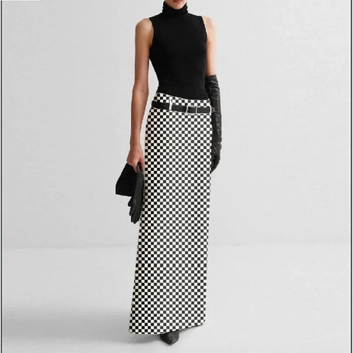 Load image into Gallery viewer, Fall Long Plaid Skirt for Women Winter Christmas Party Banquet Office Printed Vintage Classic Plaid Maxi Skirts Bottoms
