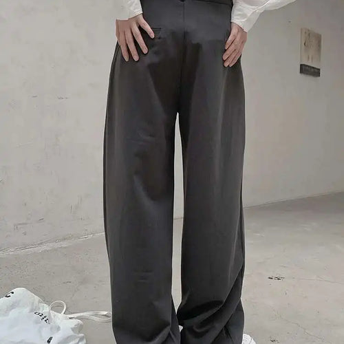 Load image into Gallery viewer, High Waist Gray Brief Pleated Long Wide Leg Elegant Pants New Trousers Women Fashion Tide Spring Autumn 2025 1DH8360
