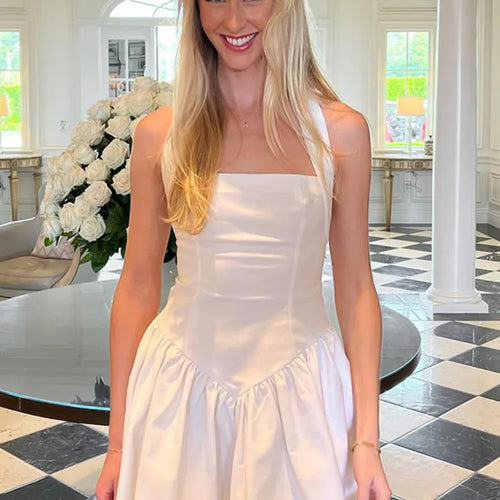 Load image into Gallery viewer, Sexy Sleeveless Tight  Dress For Women 2024 Summer New Sleeveless Mini Hanging Collar Dress Temperament Slim Vestido
