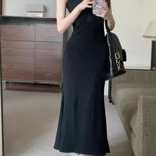 Load image into Gallery viewer, Slip Sleeveless Backless Maxi Dress Women Y2k Summer Bodycon Streetwear Elegant Sexy Outfits Ladies Birthday Party Club Sundress
