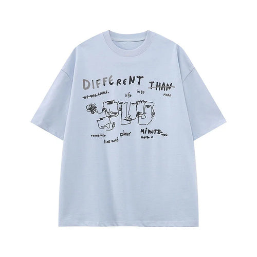 Load image into Gallery viewer, Men's T-shirts New Korean Letter Printed Design Solid Color Loose Trendy Short Sleeve Fashion Male Casual Top 9W1597
