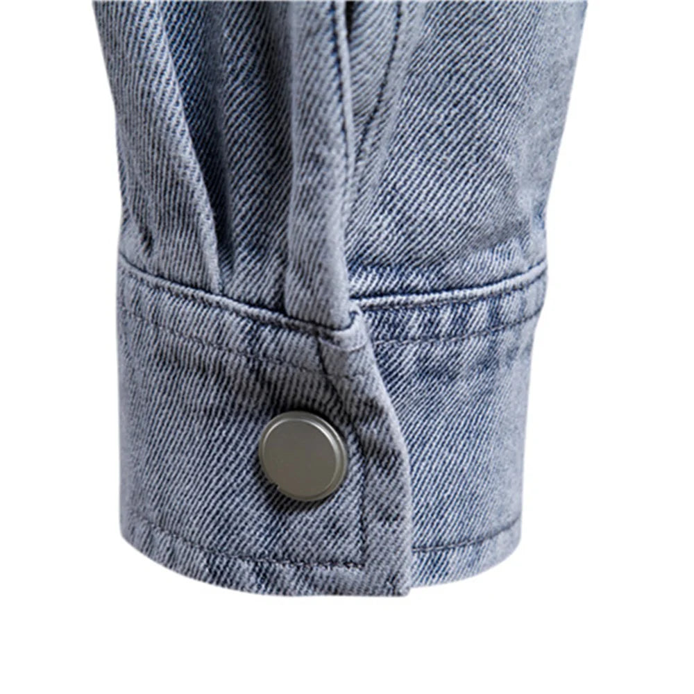 100% Cotton Denim Shirts Men Casual Solid Color Thick Long Sleeve Shirt for Men Spring High Quality Jeans Male Shirt