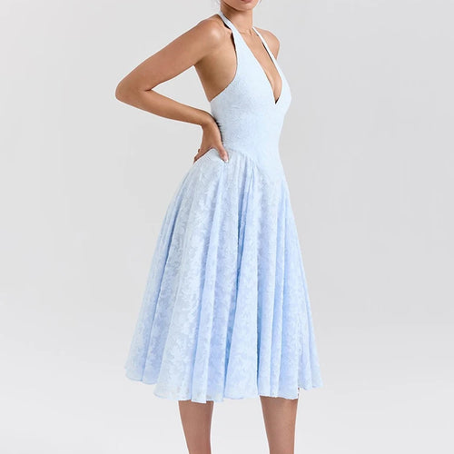 Load image into Gallery viewer, Elegant Sleeveless Bodycon Pleated Women Dress Sexy Backless Zipper Party Club Evening Dress Deep V Collar Party Vestido
