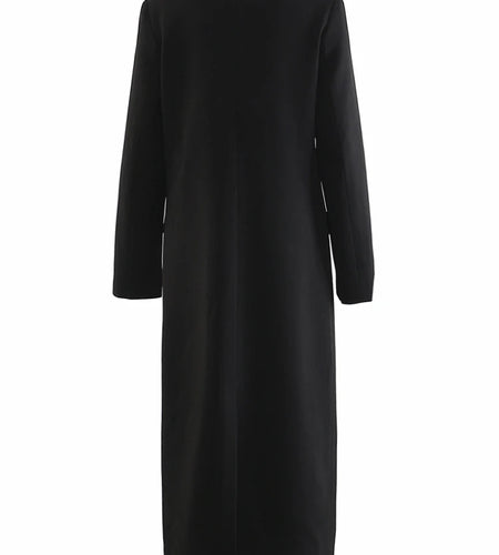 Women Black Brief Elegant Long Slim Shaped Blazer New V-neck Long Sleeve Jacket Fashion Tide Spring Autumn 2025 1DH9527