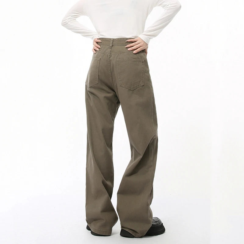 Men's fashion trend New denim pants Korean Minimalist Solid Color Cleanfit Straight Loose Jeans Trendy trousers 9C4539