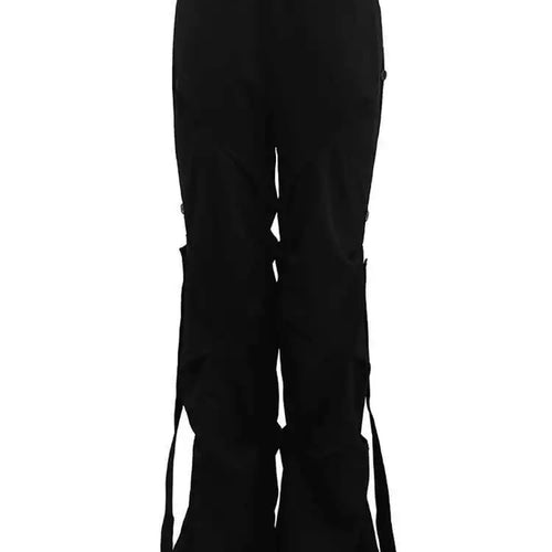 Load image into Gallery viewer, High Elastic Waist Gray Pleated Irregular Long Cargo Pants New Trousers Women Fashion Tide Spring Autumn 2025 CPG1628
