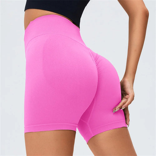 Load image into Gallery viewer, S-XL High Waist Women Yoga Shorts Push Up Fitness Tights Seamless Biker Shorts Scrunch Butt Gym Peach Buttocks Active Wear
