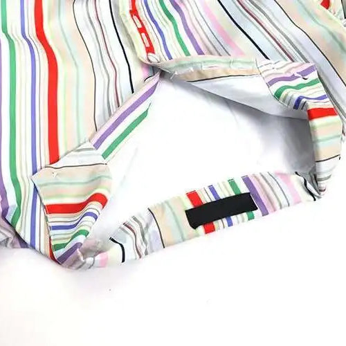 Load image into Gallery viewer, Women Striped Spliced Long Shirt Dress New Stand Collar Three-quarter Sleeve Loose Fit Fashion Spring Autumn 2025 1DE0219
