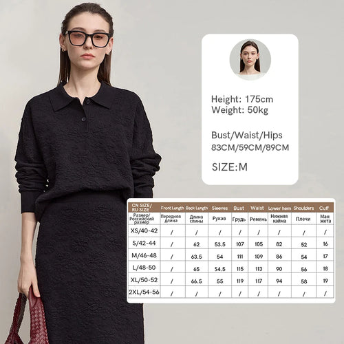 Load image into Gallery viewer, Women's Sweater 2025 Autumn New Knitted Long Sleeves Women's Clothing Sweater Midi Skirt Solid Color Elegant Dress 12543068
