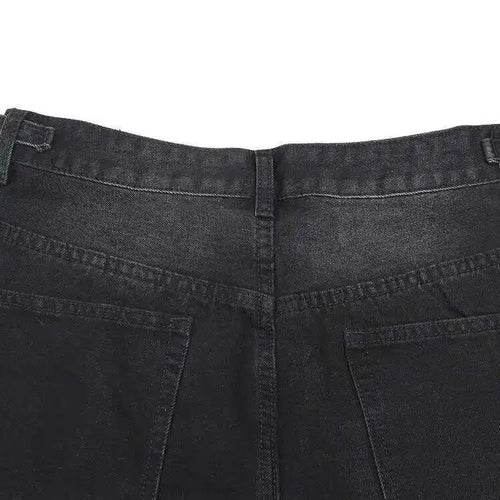 Load image into Gallery viewer, High Waist Black Burr Pockets Vintage Casual Wide Leg Jeans New Women Trousers Fashion Tide Spring Autumn 2025 9A8628
