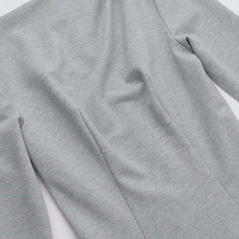 Long Sleeve High Waist Sexy Mini Dress For Women Autumn Winter New Solid O Neck Bodycon Club Party Dress Elegant