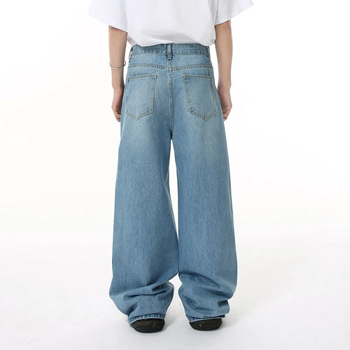 Load image into Gallery viewer, Men&#39;s Jeans New Korean Washed Stripe Wide Leg Style Drape Simple Fashion Menwear Simple Male Bottoms Summer 2025 9W1693
