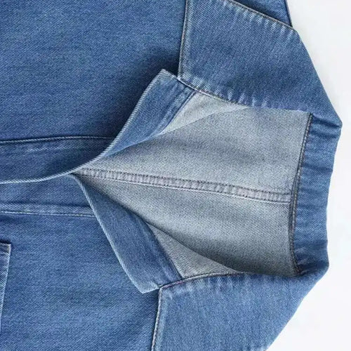 Load image into Gallery viewer, Big Size Blue Denim Shirt Wide Leg Pants Two Piece Suit New Lapel Long Sleeve Women Fashion Spring Autumn 2025 1DH6390
