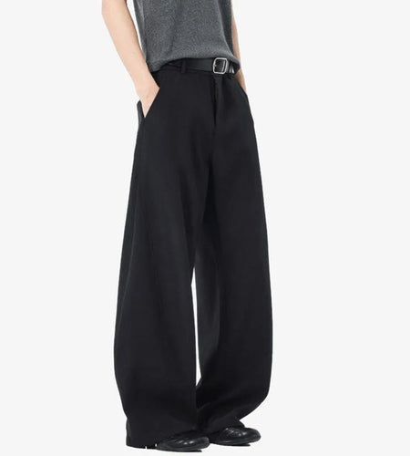 Men's Suit Pants New Korean Style Straight Leg Loose Trousers Solid Color Fashionable Design Casual Menwear Spring 9W1527