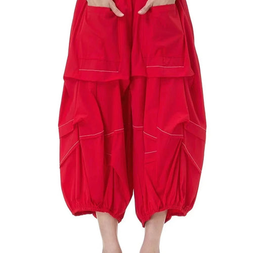 Load image into Gallery viewer, High Elastic Waist Khaki Topstitched Pleated Wide Leg Pants New Trousers Women Fashion Tide Spring Autumn 2025 1DH9548
