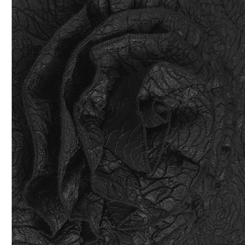 Load image into Gallery viewer, Women Black Three-dimensional Flower Big Size Midi Dress New Round Neck Half Sleeve Fashion Spring Autumn 2025  1DJ1104
