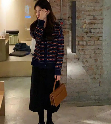 Autumn Winter Korean Fashion Solid Wrapped Hip Knitted Long Skirt Women's 2024 Elegant High Waist Festival Skirt Trendy Ladies