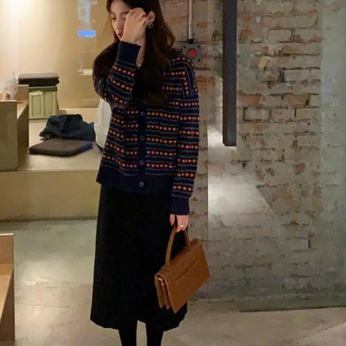 Load image into Gallery viewer, Autumn Winter Korean Fashion Solid Wrapped Hip Knitted Long Skirt Women's 2024 Elegant High Waist Festival Skirt Trendy Ladies
