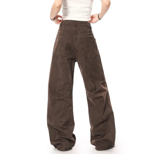 Load image into Gallery viewer, Men's Cargo Pants American Straight Wide Leg Solid Color Trendy Streetwear Simple Male Causal Loose Trousers 9W1928
