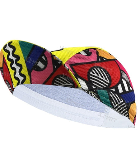 Polyester Cycling Cap Colorful Splicing Color Blocks Breathable Lightweight Bicycle Hat Suitable For Both Men Women