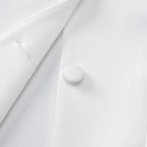 Load image into Gallery viewer, Women's Summer Solid Color Sexy Deep V Mini Dress Single Breasted  Long Sleeves Ruffled Edge Elegant Bodycon Dresses
