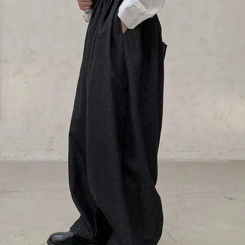 Load image into Gallery viewer, High Waist Blue Black Brief Long Casual Wide Leg Denim Pants New Trousers Women Fashion Tide Spring Autumn 2025 1DH8389
