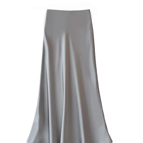 Load image into Gallery viewer, Fashion High Waist Slimming Medium To Long Satin Silk Half Skirt For Women 2024 Summer New Hip Hugging Slimming Skirt
