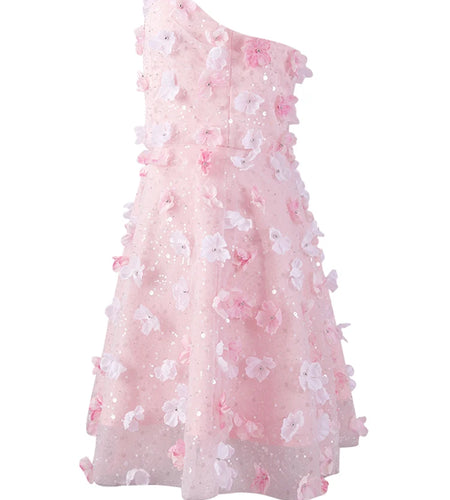 Women Three-dimensional Flower Rhinestones Mini Strapless Dress New Sleeveless Fashion Tide Spring Autumn 2025 CPG2978