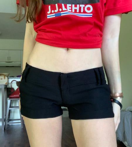 Streetwear Solid Low Waist Slimming Suit Micro Shorts Women Summer All Match Zipper-Fly Mini Bottoms Chic 2025 Trend