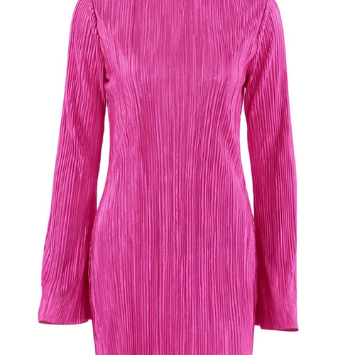 Load image into Gallery viewer, Autumn New Long Sleeve Pleated Dress For Women Small Sexy Flare Sleeve Wrap Hip Dress Elegant Party Club Clothing
