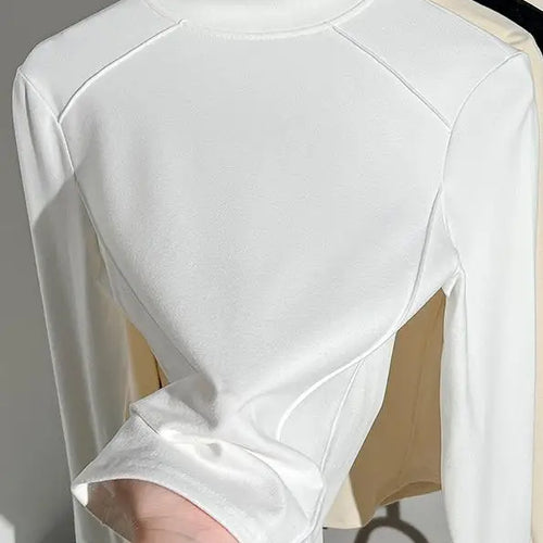 Load image into Gallery viewer, 2024 Women Pullover Half Turtleneck Sweater Autumn Winter Long Sleeve Slim Korean Simple Basic Solid Elegant Tops Vintage Trend
