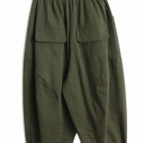 Load image into Gallery viewer, High Elastic Waist Army Green Casual Pocket Long Harem Pants New Trousers Women Fashion Tide Spring Autumn 2025 1DH6194
